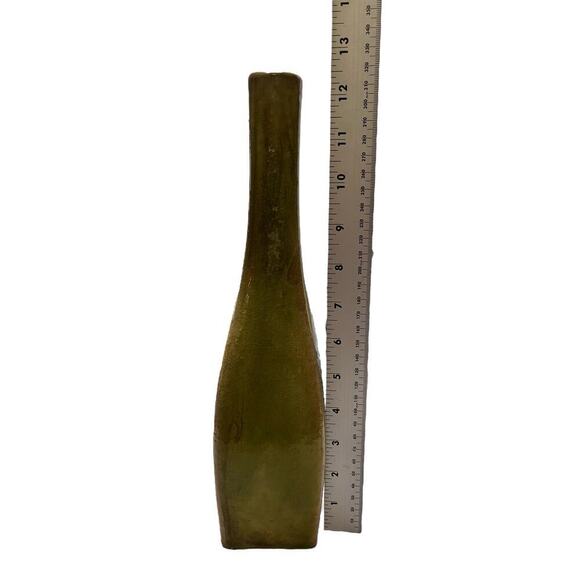 Beautiful Crackled Green Bud Vase - Picture 2 of 3